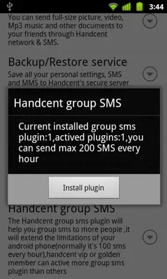 HandcentGroupSmsHelper1 android App screenshot 0
